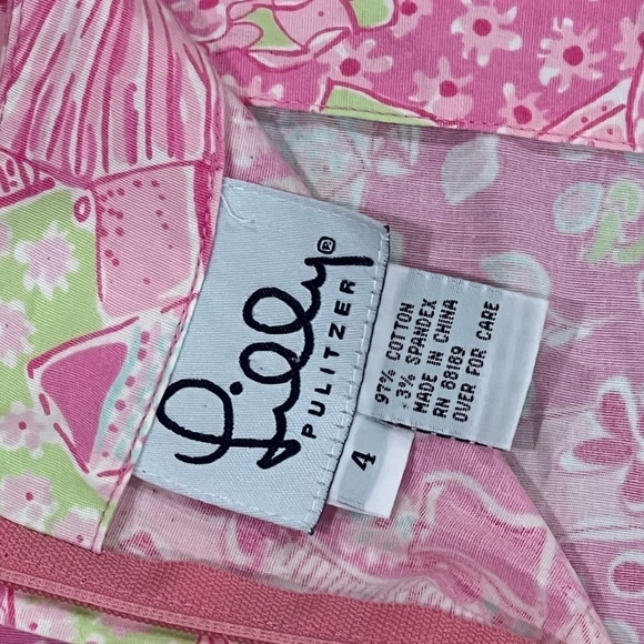 Lilly Pulitzer Size 4 Preppy Beach Blanket Bingo Floral Paisley Summer Skirt - Picture 8 of 8
